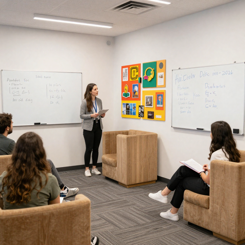 Interactive workshop space with creative learning environment